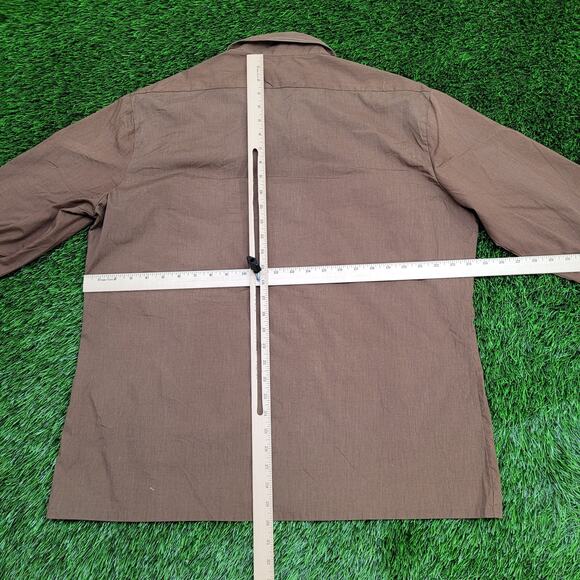 Vintage 70s Van-Cort MOD Button Shirt XL 24x30 Brown - Picture 4 of 12